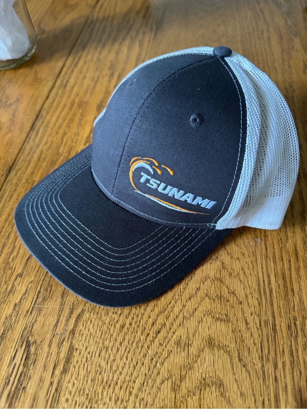 Tsunami Compressed Air Systems Gray & White Mesh Trucker hat